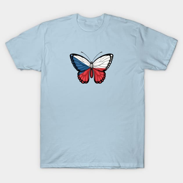 Czech Flag Butterfly T-Shirt by jeffbartels